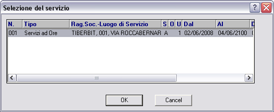 Scelta Servizio